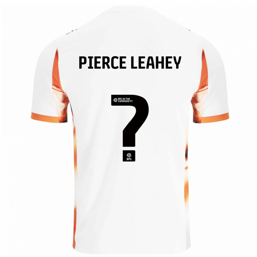 Danxen Uomo Maglia Faye Pierce-Leahey #0 Bianco Arancione Nero Kit Gara Away 2025/26 Maglietta