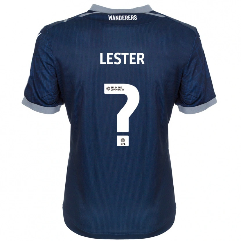 Danxen Uomo Maglia Matilda Lester #0 Blu Navy Grigio Kit Gara Away 2025/26 Maglietta