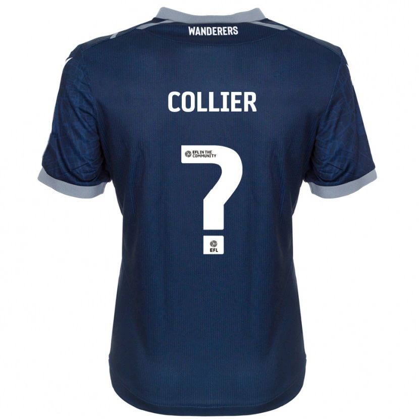 Danxen Uomo Maglia Aimee Collier #0 Blu Navy Grigio Kit Gara Away 2025/26 Maglietta