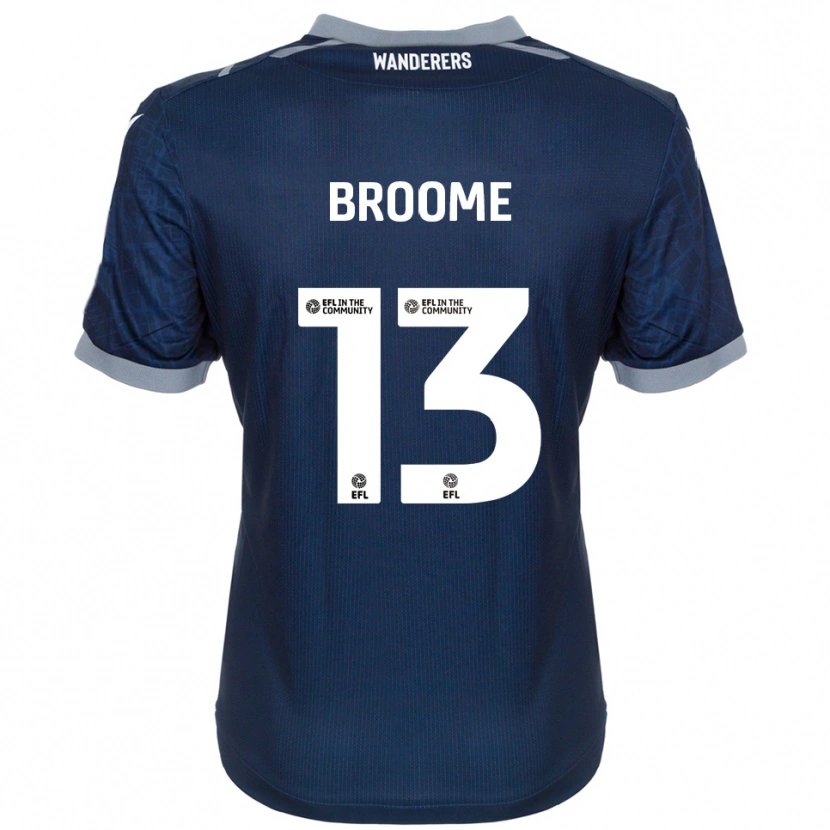 Danxen Uomo Maglia Nathan Broome #13 Blu Navy Grigio Kit Gara Away 2025/26 Maglietta