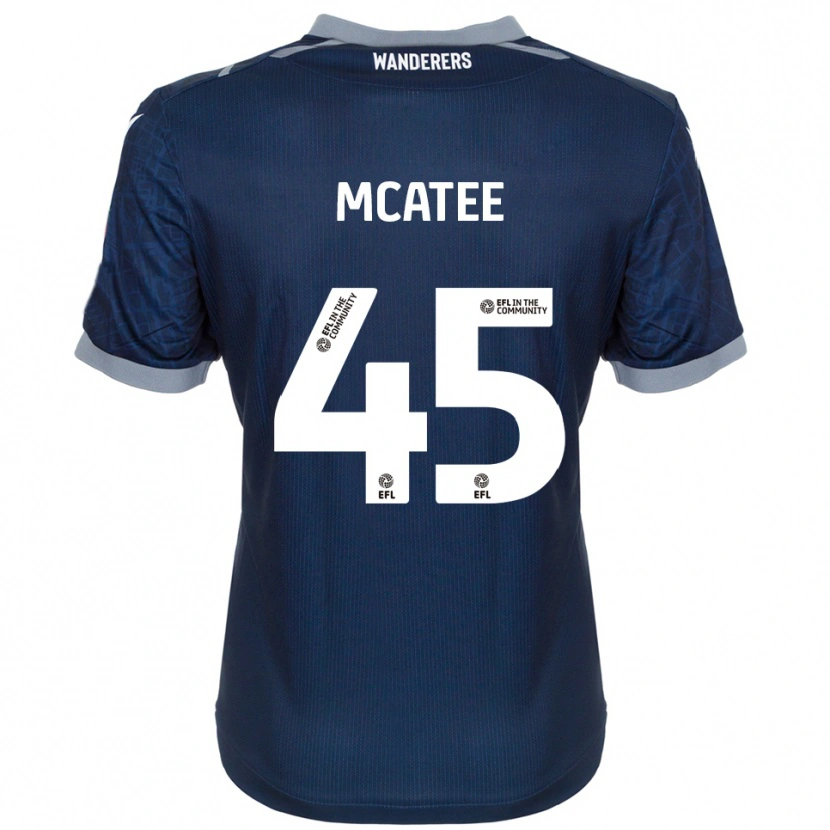 Danxen Uomo Maglia John Mcatee #45 Blu Navy Grigio Kit Gara Away 2025/26 Maglietta