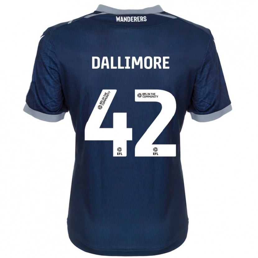 Danxen Uomo Maglia Jack Dallimore #42 Blu Navy Grigio Kit Gara Away 2025/26 Maglietta