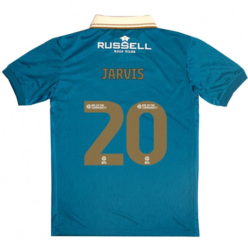 Danxen Uomo Maglia Charlotte Jarvis #20 Azzurro Bianco Kit Gara Away 2025/26 Maglietta