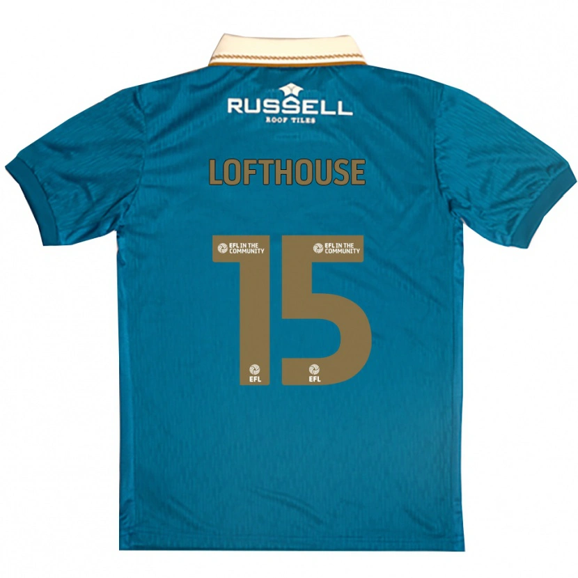 Danxen Uomo Maglia Kyran Lofthouse #15 Azzurro Bianco Kit Gara Away 2025/26 Maglietta