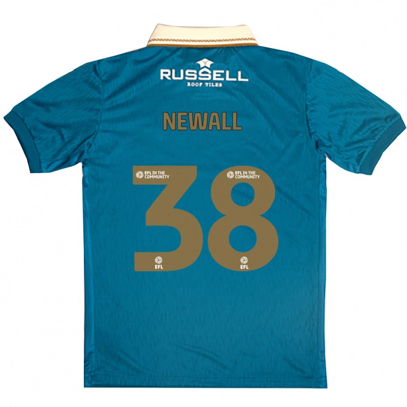 Danxen Uomo Maglia Jack Newall #38 Azzurro Bianco Kit Gara Away 2025/26 Maglietta