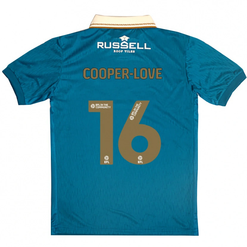 Danxen Uomo Maglia Jack Cooper-Love #16 Azzurro Bianco Kit Gara Away 2025/26 Maglietta