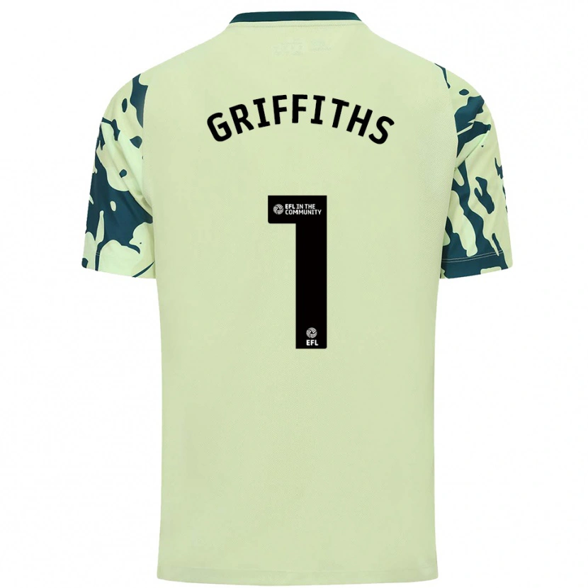 Danxen Uomo Maglia Ewan Griffiths #1 Verde Scuro Kit Gara Away 2025/26 Maglietta