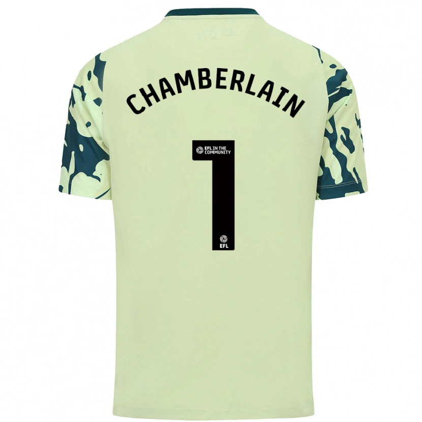 Danxen Uomo Maglia Ceryn Chamberlain #1 Verde Scuro Kit Gara Away 2025/26 Maglietta