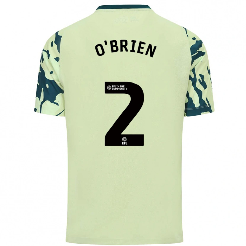 Danxen Uomo Maglia Charlie O'brien #2 Verde Scuro Kit Gara Away 2025/26 Maglietta