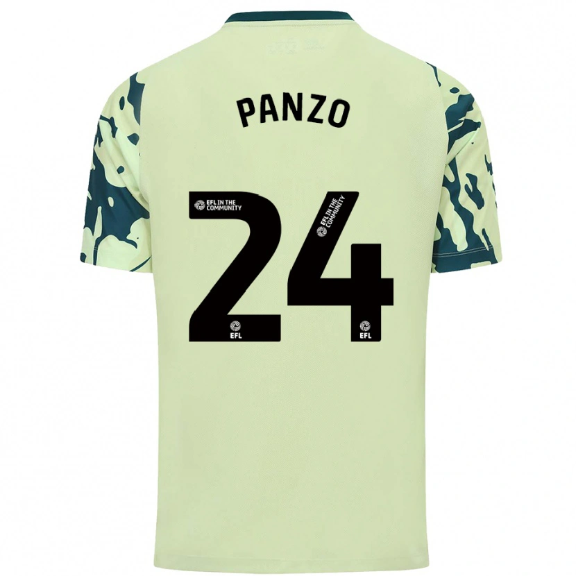 Danxen Uomo Maglia Jonathan Panzo #24 Verde Scuro Kit Gara Away 2025/26 Maglietta