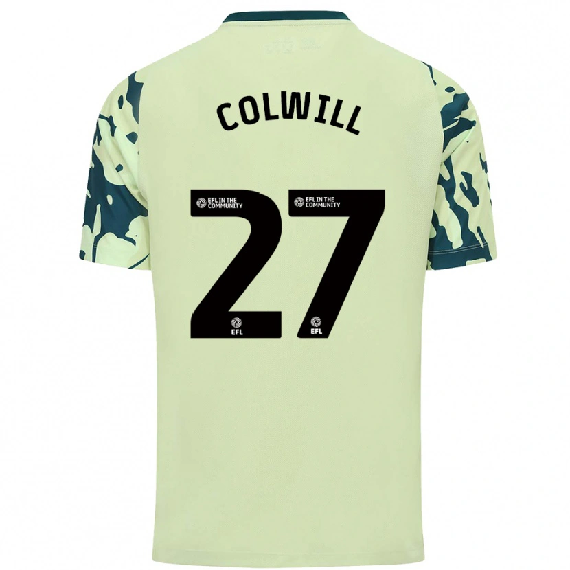 Danxen Uomo Maglia Joel Colwill #27 Verde Scuro Kit Gara Away 2025/26 Maglietta