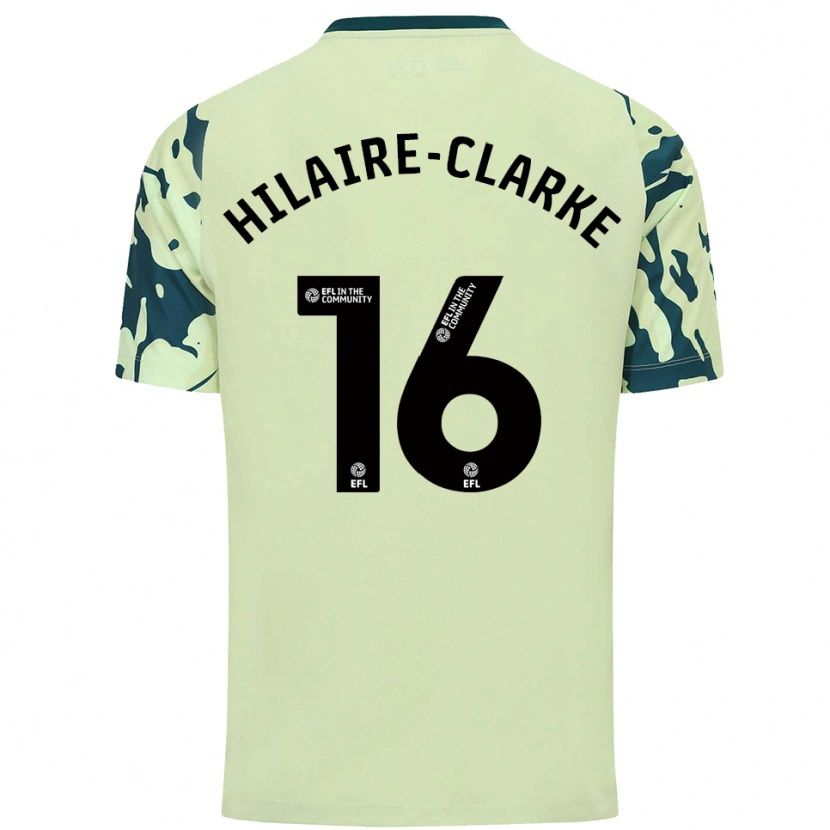 Danxen Uomo Maglia Riley Hilaire-Clarke #16 Verde Scuro Kit Gara Away 2025/26 Maglietta