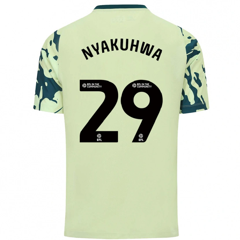 Danxen Uomo Maglia Tanatswa Nyakuhwa #29 Verde Scuro Kit Gara Away 2025/26 Maglietta