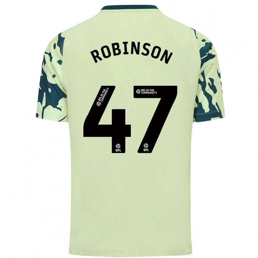 Danxen Uomo Maglia Callum Robinson #47 Verde Scuro Kit Gara Away 2025/26 Maglietta