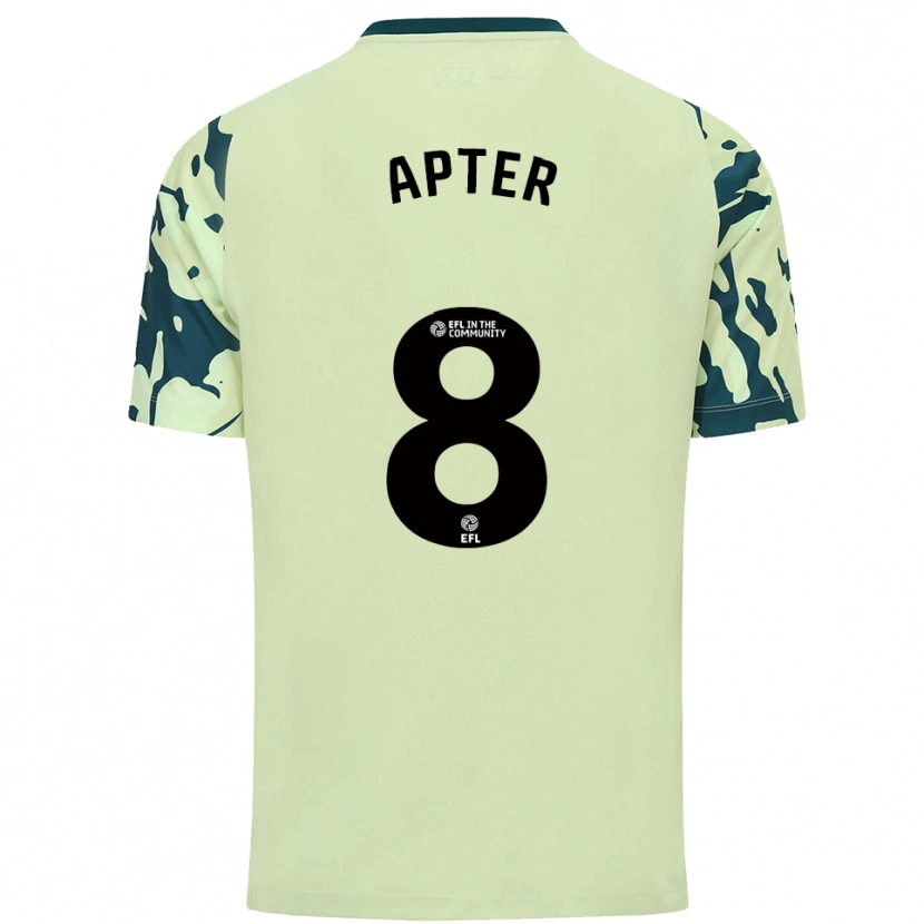 Danxen Uomo Maglia Matthew Apter #8 Verde Scuro Kit Gara Away 2025/26 Maglietta