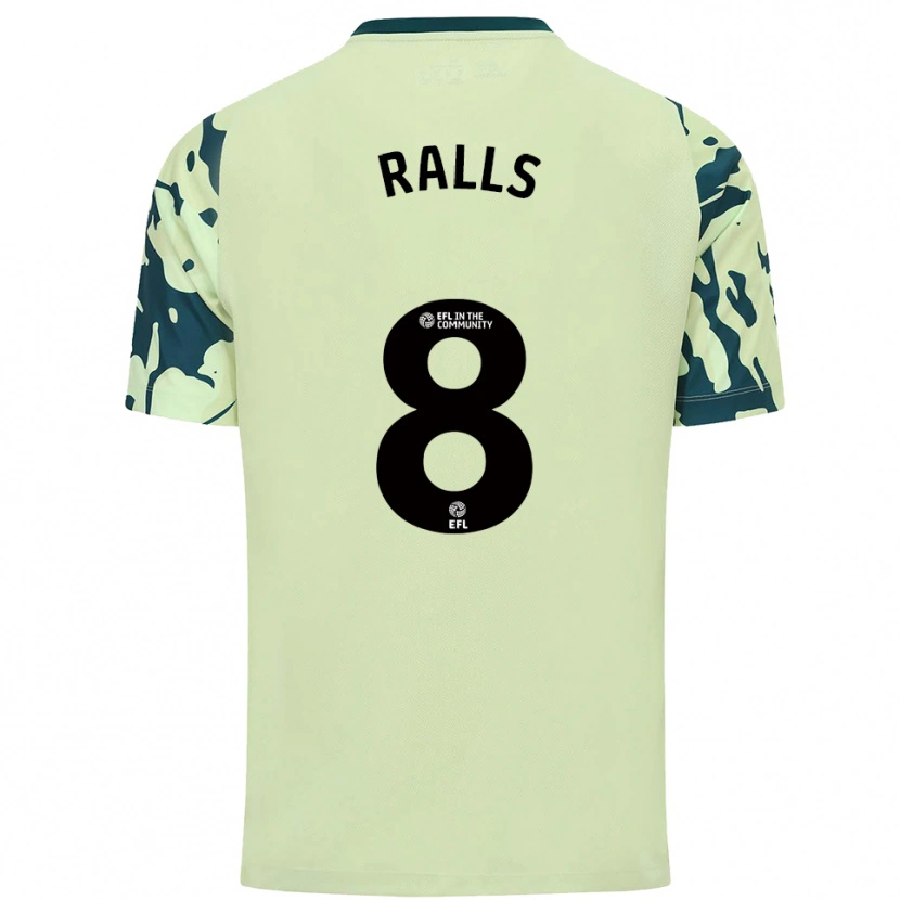 Danxen Uomo Maglia Joe Ralls #8 Verde Scuro Kit Gara Away 2025/26 Maglietta