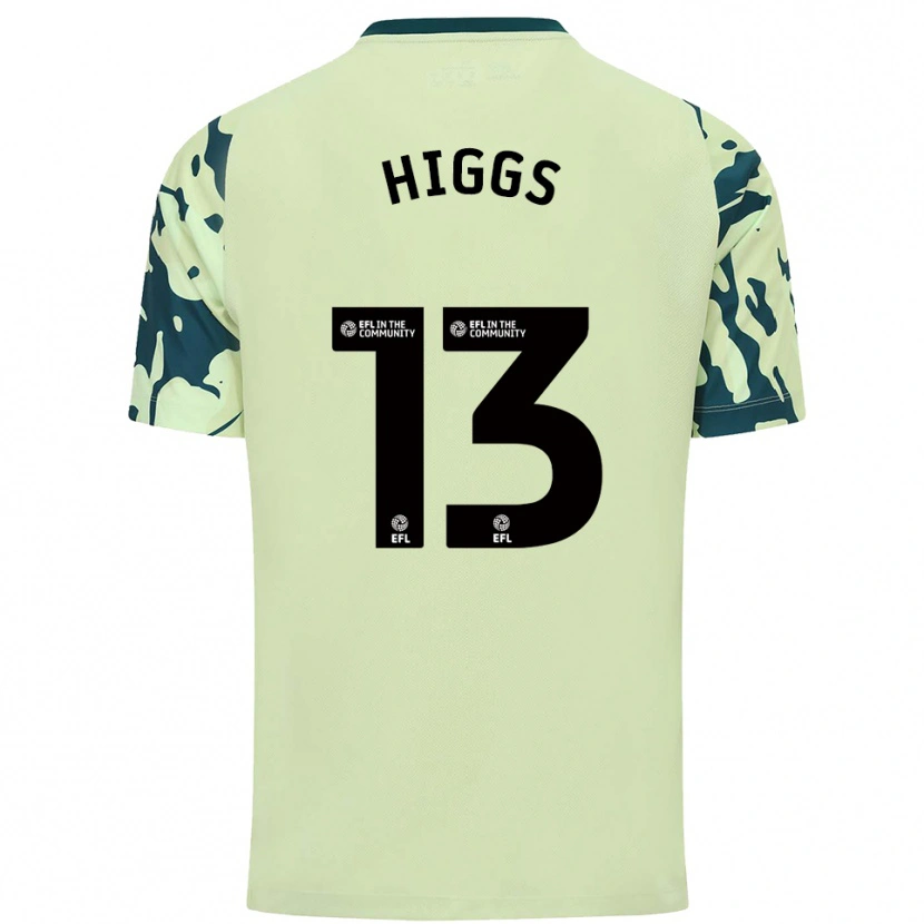 Danxen Uomo Maglia Daniel Higgs #13 Verde Scuro Kit Gara Away 2025/26 Maglietta