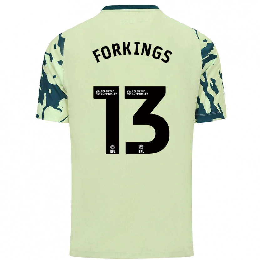Danxen Uomo Maglia Amelia Forkings #13 Verde Scuro Kit Gara Away 2025/26 Maglietta