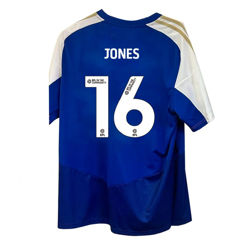 Danxen Uomo Maglia Patrick Jones #16 Blu Bianco Oro Kit Gara Away 2025/26 Maglietta