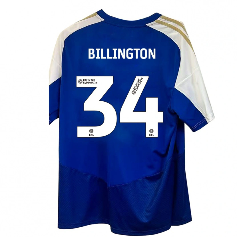 Danxen Uomo Maglia Gabe Billington #34 Blu Bianco Oro Kit Gara Away 2025/26 Maglietta