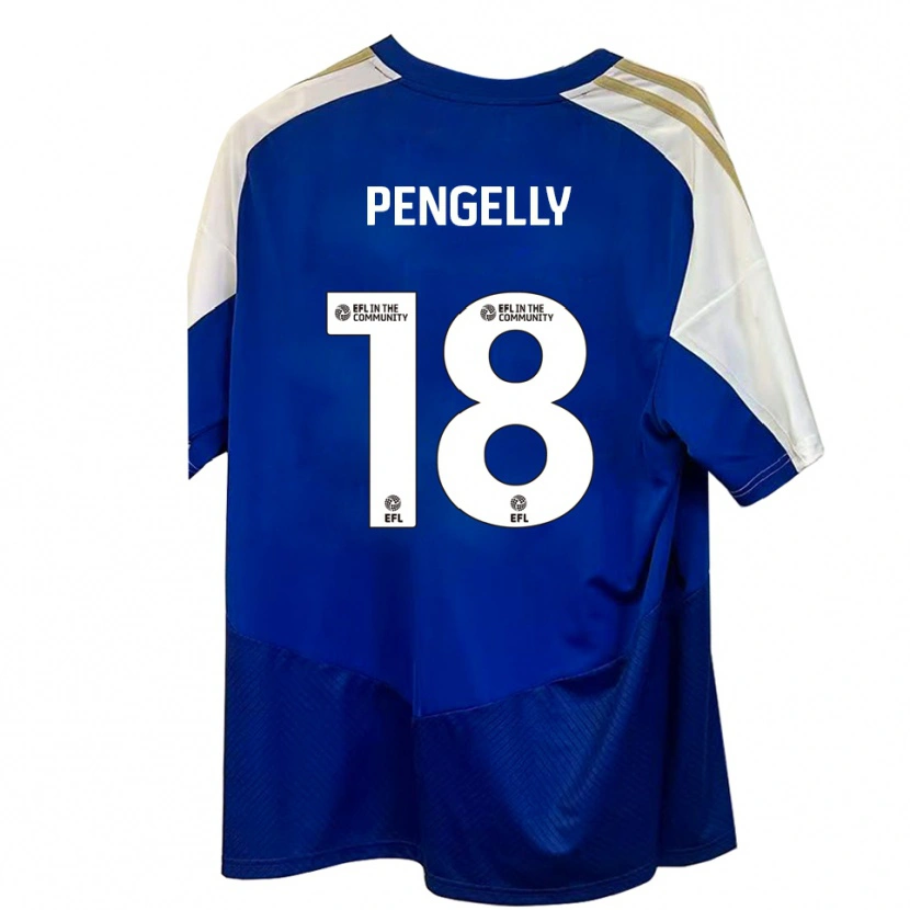 Danxen Uomo Maglia Connie Pengelly #18 Blu Bianco Oro Kit Gara Away 2025/26 Maglietta