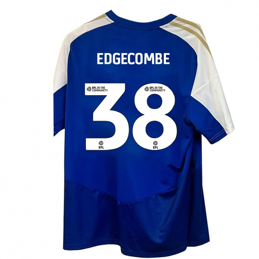 Danxen Uomo Maglia Max Edgecombe #38 Blu Bianco Oro Kit Gara Away 2025/26 Maglietta