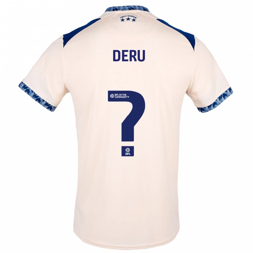 Danxen Uomo Maglia Fopefoluwa Deru #0 Bianco Sporco Blu Navy Kit Gara Away 2025/26 Maglietta