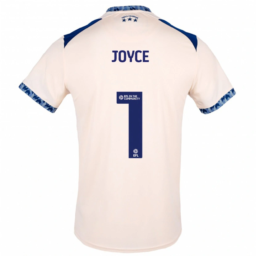 Danxen Uomo Maglia Lauren Joyce #1 Bianco Sporco Blu Navy Kit Gara Away 2025/26 Maglietta