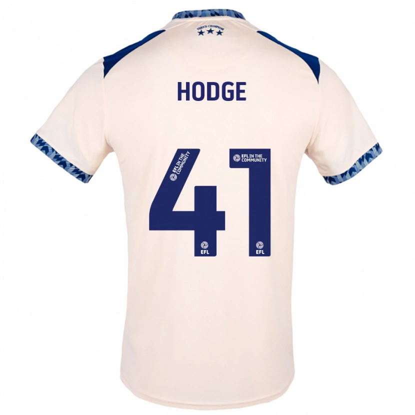 Danxen Uomo Maglia Joe Hodge #41 Bianco Sporco Blu Navy Kit Gara Away 2025/26 Maglietta