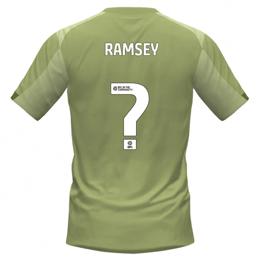 Danxen Uomo Maglia Tommy Ramsey #0 Salvia Champagne Kit Gara Away 2025/26 Maglietta