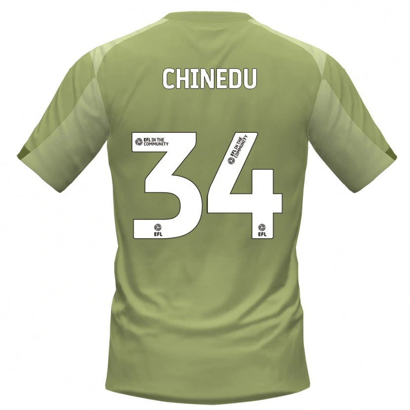 Danxen Uomo Maglia Phillip Chinedu #34 Salvia Champagne Kit Gara Away 2025/26 Maglietta