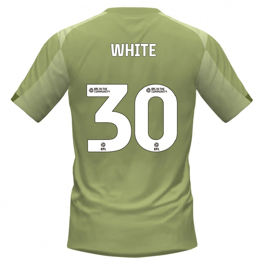 Danxen Uomo Maglia Joe White #30 Salvia Champagne Kit Gara Away 2025/26 Maglietta