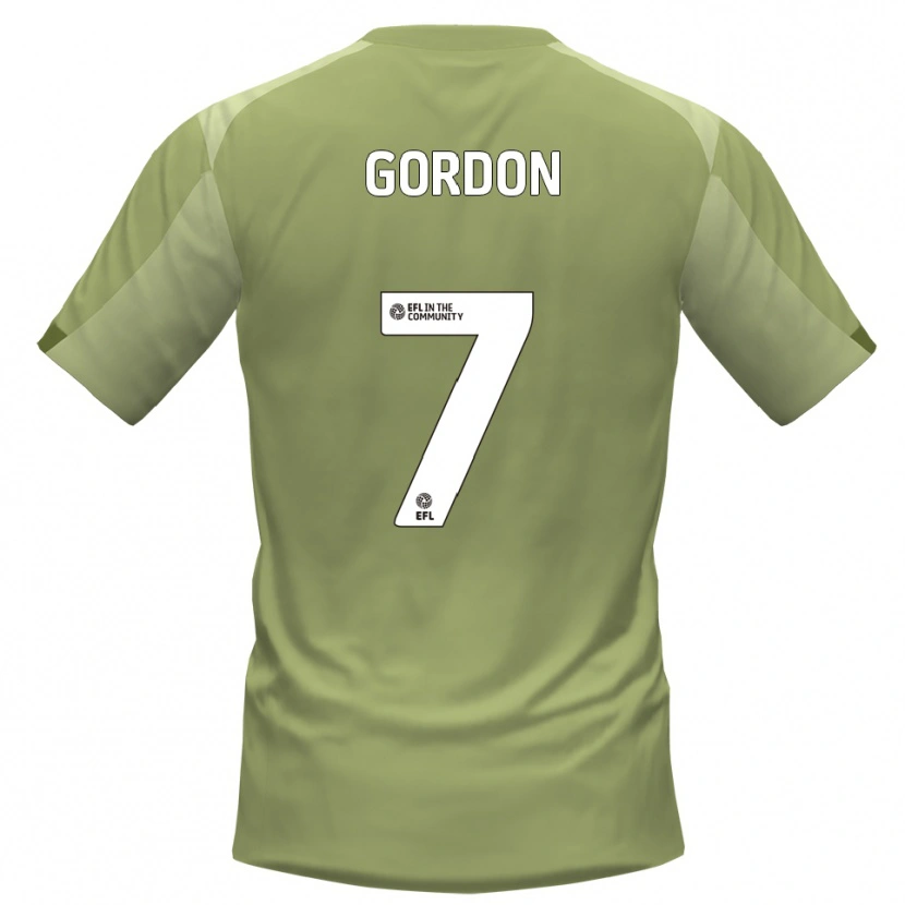 Danxen Uomo Maglia Lemar Gordon #7 Salvia Champagne Kit Gara Away 2025/26 Maglietta
