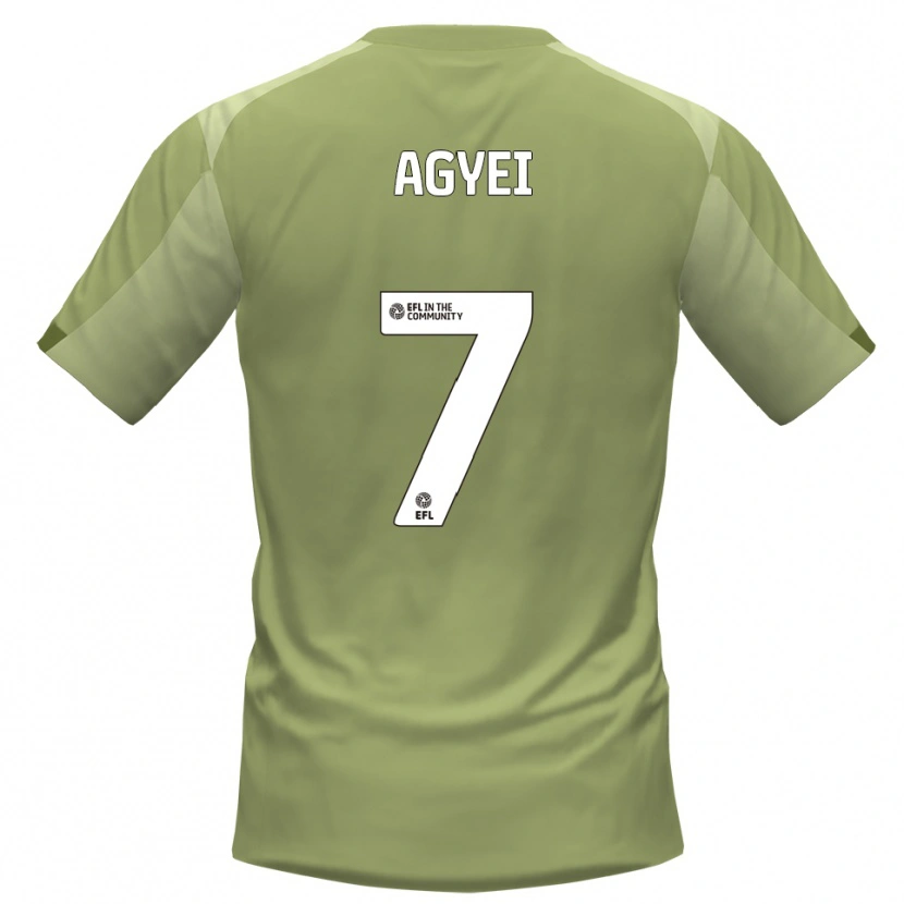 Danxen Uomo Maglia Dan Agyei #7 Salvia Champagne Kit Gara Away 2025/26 Maglietta