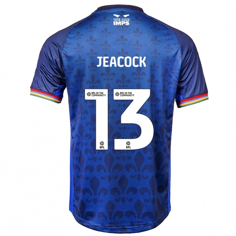 Danxen Uomo Maglia Zach Jeacock #13 Blu Navy Kit Gara Away 2025/26 Maglietta