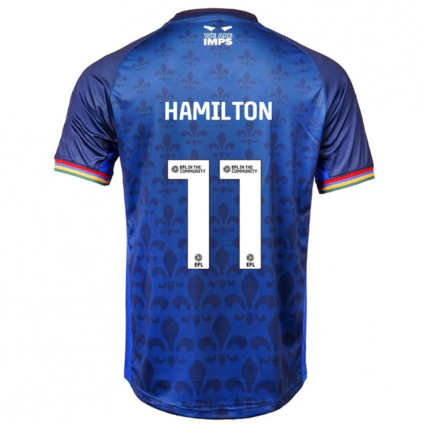 Danxen Uomo Maglia Ethan Hamilton #11 Blu Navy Kit Gara Away 2025/26 Maglietta