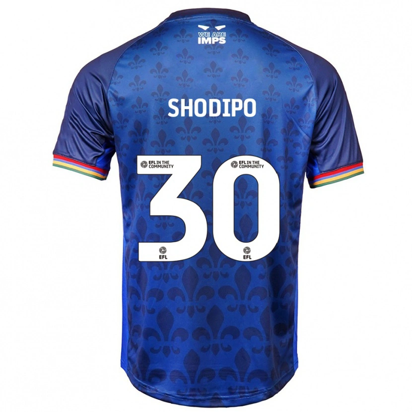 Danxen Uomo Maglia Olamide Shodipo #30 Blu Navy Kit Gara Away 2025/26 Maglietta