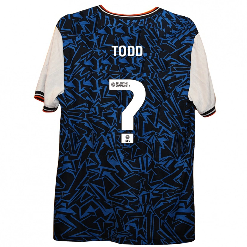 Danxen Uomo Maglia Carla Todd #0 Blu Nero Bianco Kit Gara Away 2025/26 Maglietta