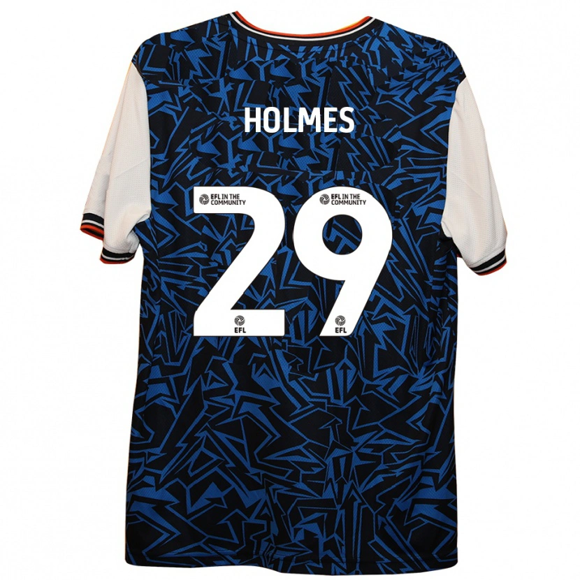 Danxen Uomo Maglia Tom Holmes #29 Blu Nero Bianco Kit Gara Away 2025/26 Maglietta