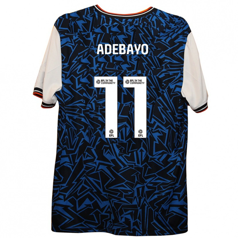 Danxen Uomo Maglia Elijah Adebayo #11 Blu Nero Bianco Kit Gara Away 2025/26 Maglietta