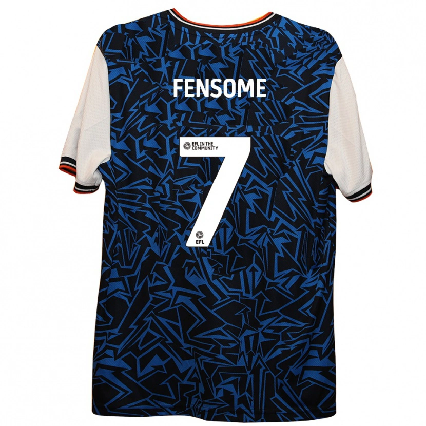Danxen Uomo Maglia Tash Fensome #7 Blu Nero Bianco Kit Gara Away 2025/26 Maglietta