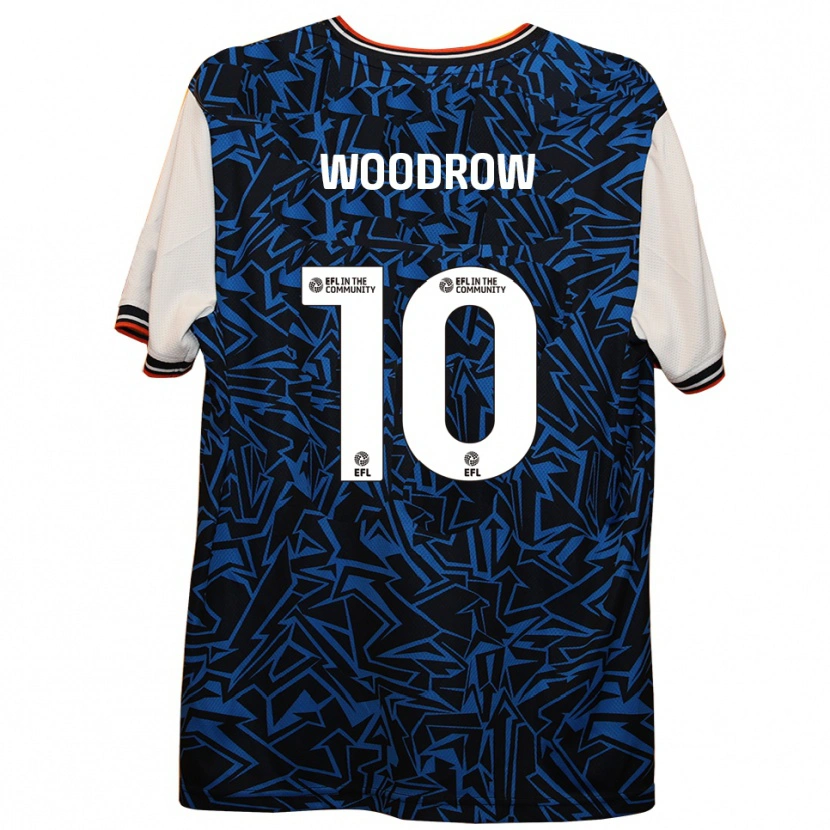 Danxen Uomo Maglia Cauley Woodrow #10 Blu Nero Bianco Kit Gara Away 2025/26 Maglietta