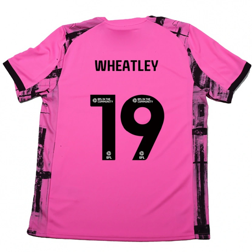 Danxen Uomo Maglia Ethan Wheatley #19 Rosso Rosa Nero Kit Gara Away 2025/26 Maglietta