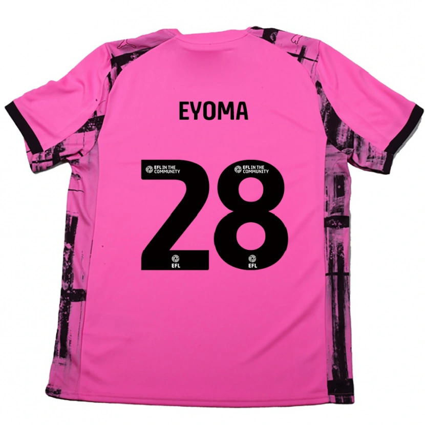 Danxen Uomo Maglia Timothy Eyoma #28 Rosso Rosa Nero Kit Gara Away 2025/26 Maglietta