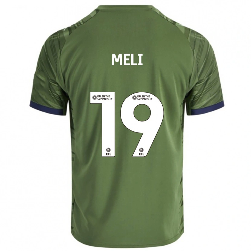 Danxen Uomo Maglia Emily Meli #19 Verde Bianco Kit Gara Away 2025/26 Maglietta