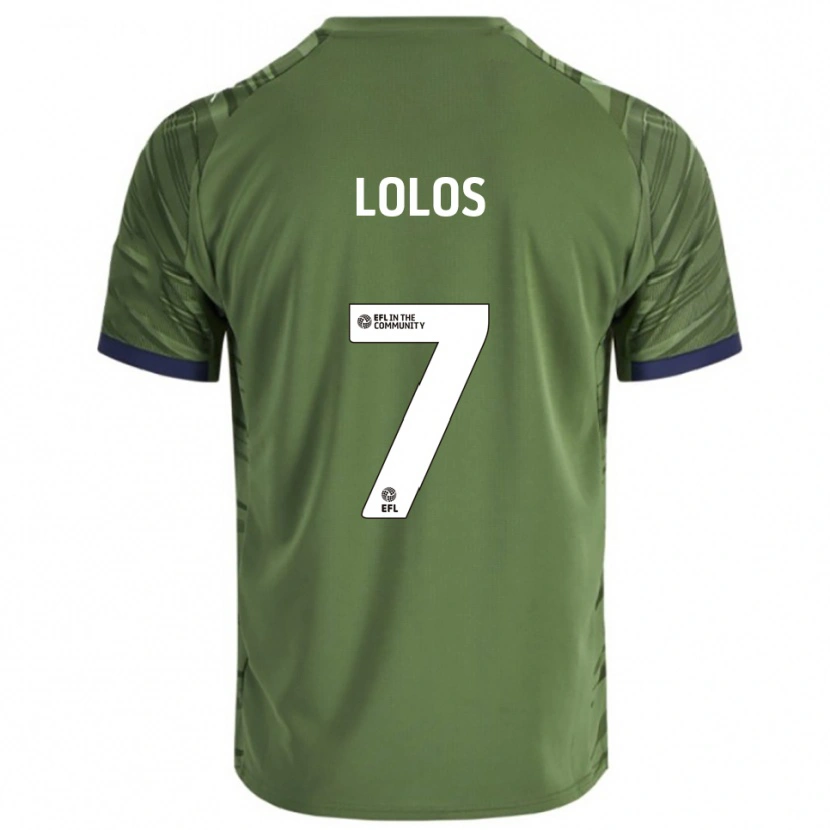 Danxen Uomo Maglia Klaidi Lolos #7 Verde Bianco Kit Gara Away 2025/26 Maglietta