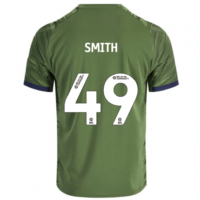Danxen Uomo Maglia Bastian Smith #49 Verde Bianco Kit Gara Away 2025/26 Maglietta