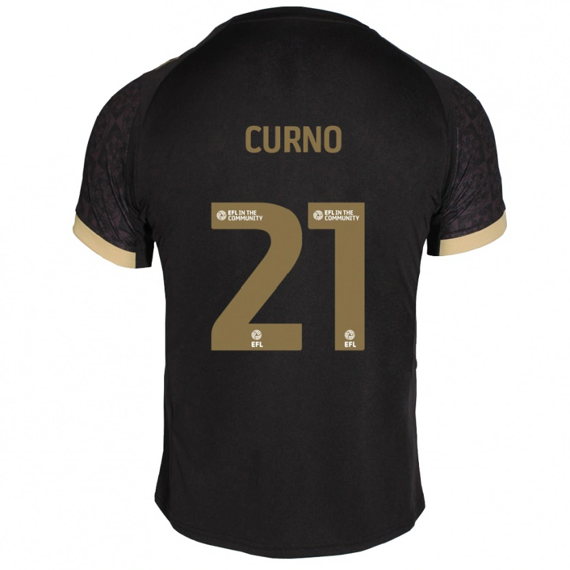 Danxen Uomo Maglia Maddi Curno #21 Nero Oro Kit Gara Away 2025/26 Maglietta