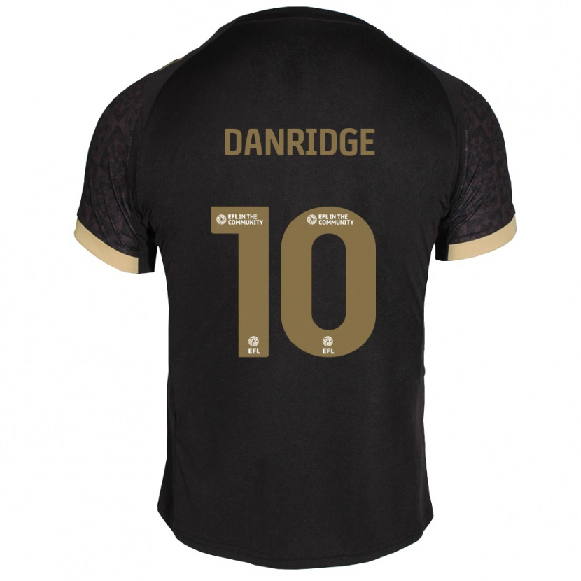 Danxen Uomo Maglia Rebecca Danridge #10 Nero Oro Kit Gara Away 2025/26 Maglietta