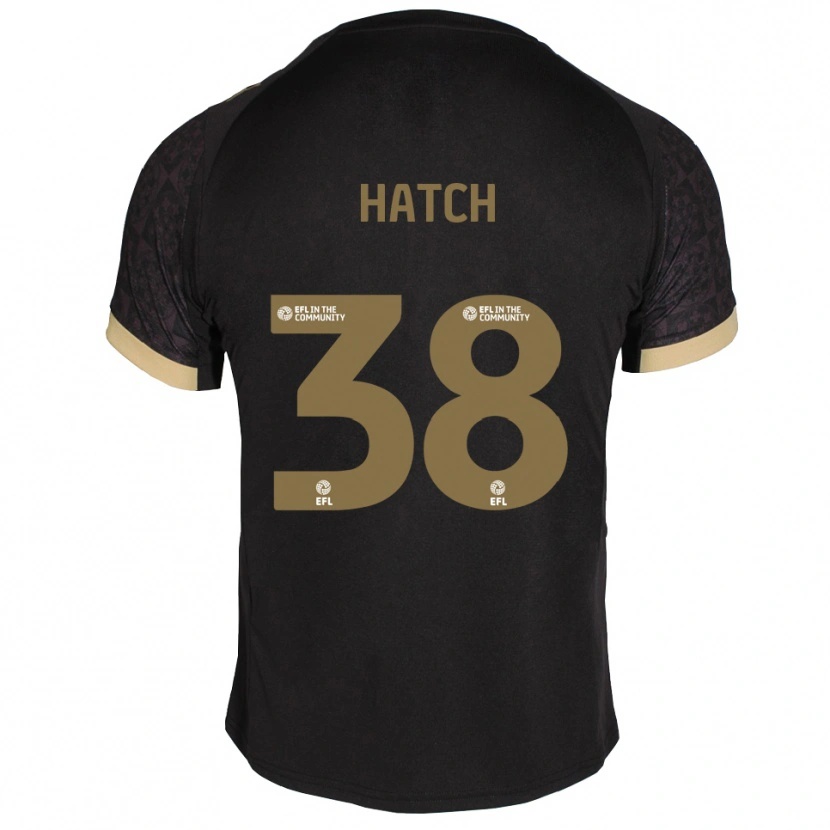 Danxen Uomo Maglia Joseph Hatch #38 Nero Oro Kit Gara Away 2025/26 Maglietta